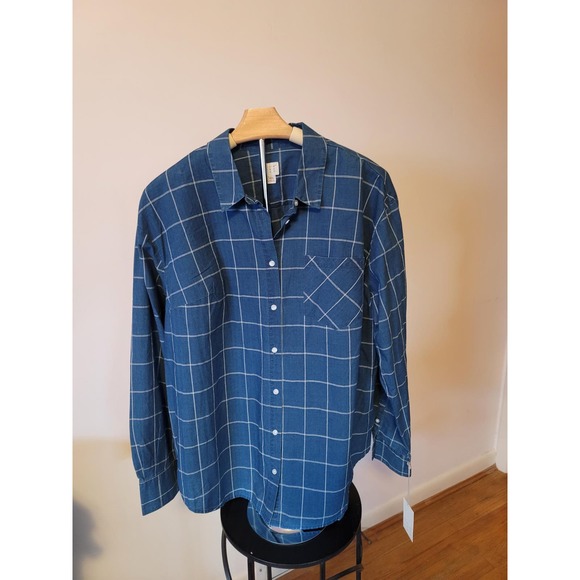 a new day Tops - New A New Day Blue Long Sleeve Button Up Shirt Women XXL
